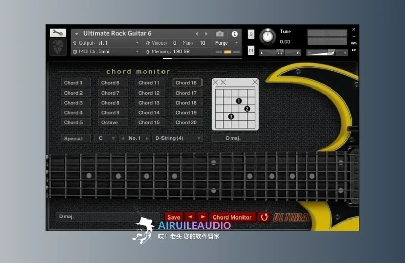 六弦摇滚电吉他康泰克音源Six String Audio – Ultimate Rock Guitar-哎！老头软件资源分享