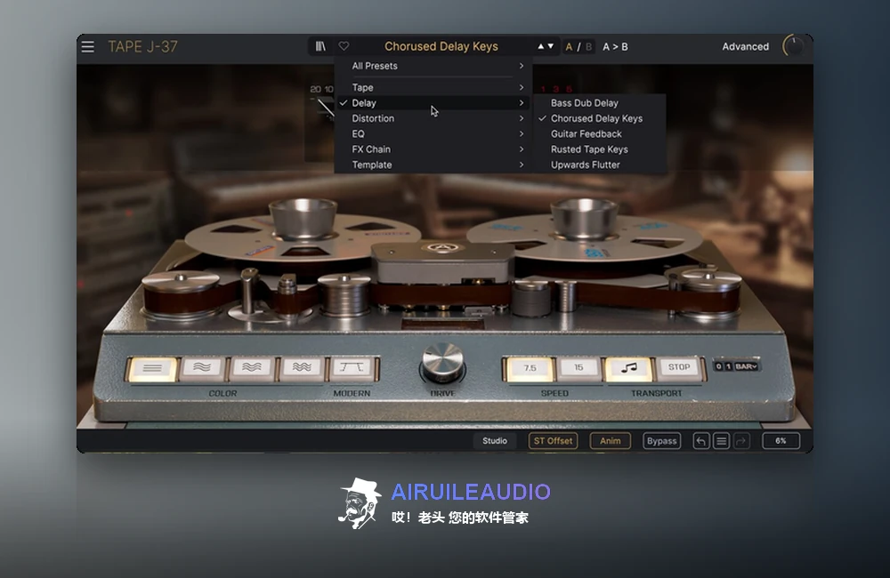Arturia – Tape J-37 插件界面