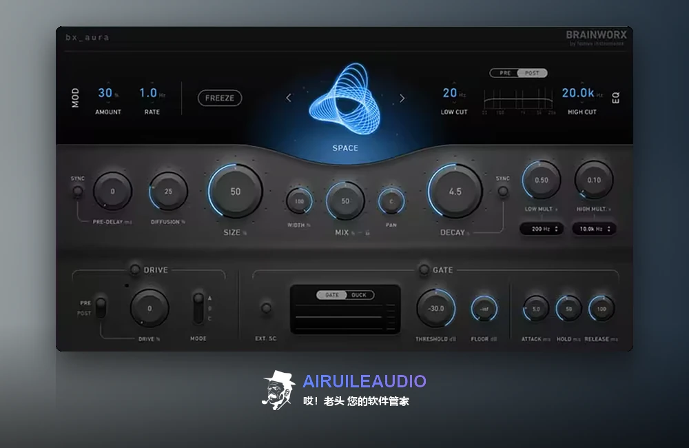 Plugin Alliance bx_aura 插件界面