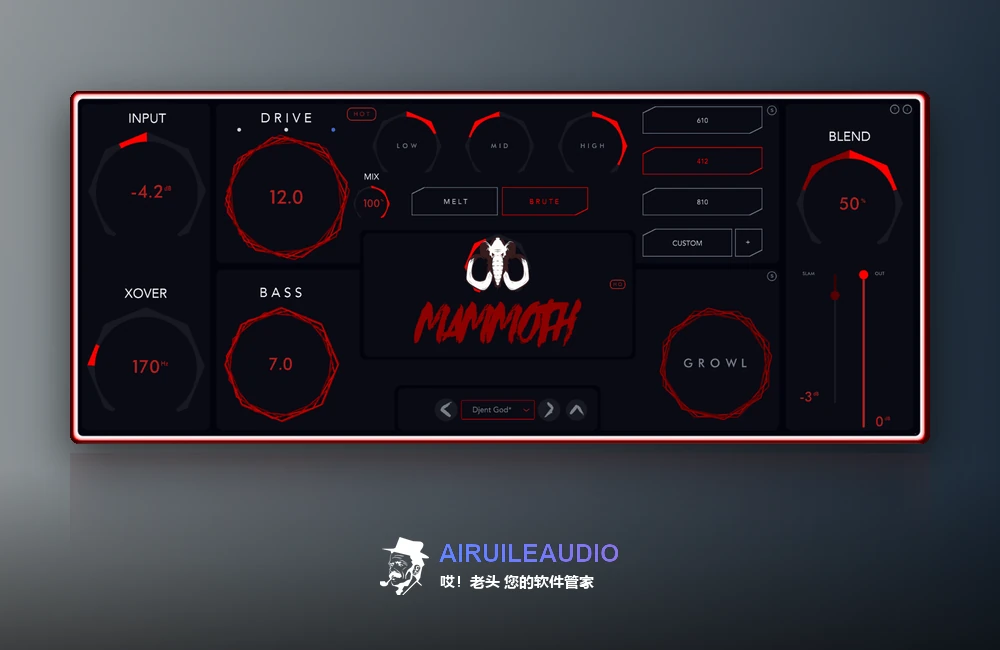 Aurora DSP – Mammoth 插件界面