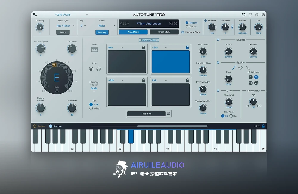 Antares Auto-Tune Pro 插件界面