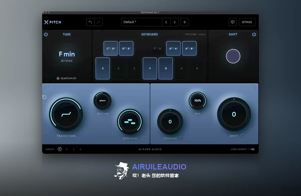 Nuro Audio Xpitch 插件界面