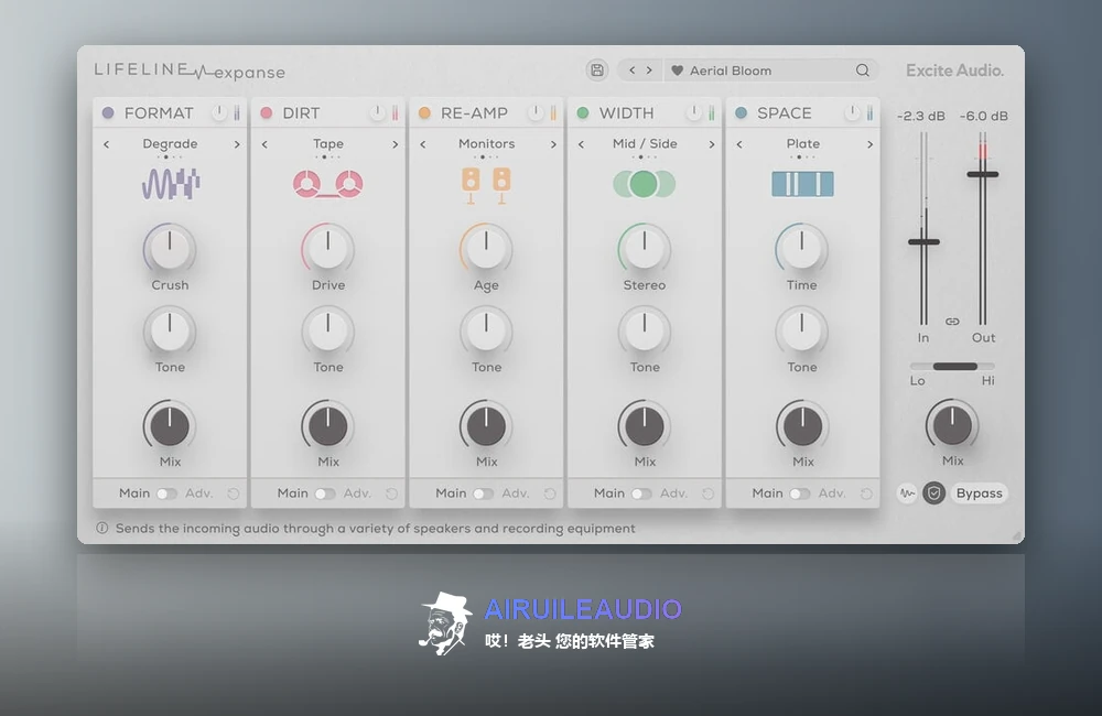 Excite Audio Lifeline Expanse 插件界面