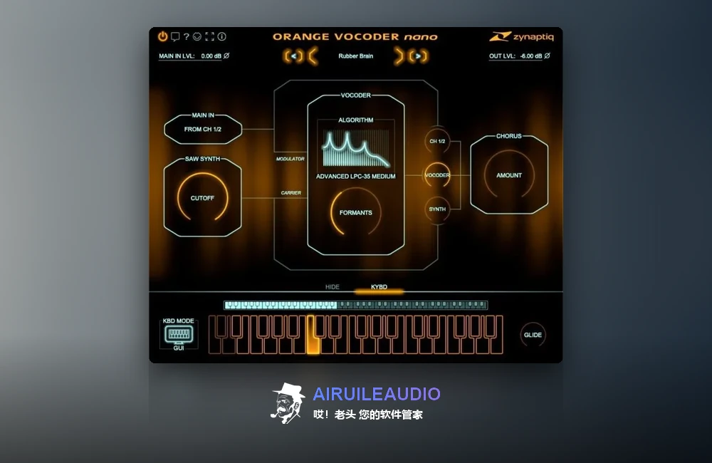 Zynaptiq – ORANGE VOCODER 插件界面