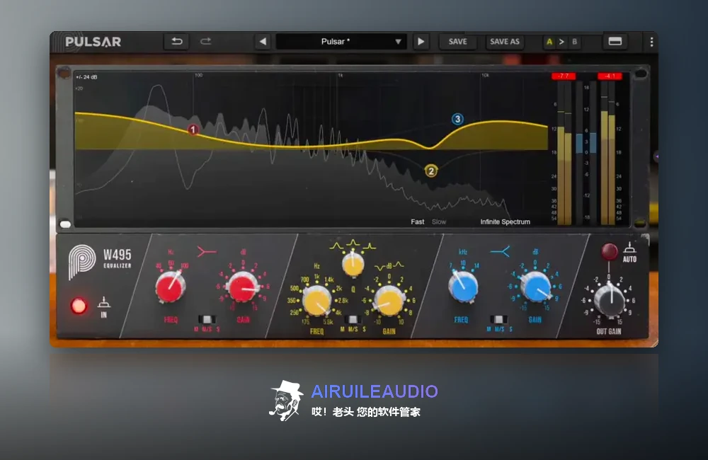 Pulsar Audio – PULSAR W495 插件界面